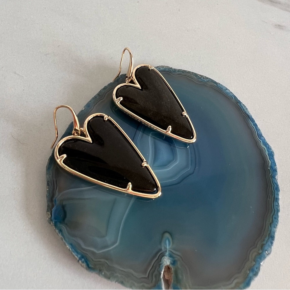 Black Heart Kendra Scott Earrings